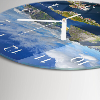 Glas wanduhr Gebirge