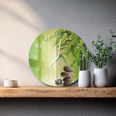 Glas wanduhr Steine