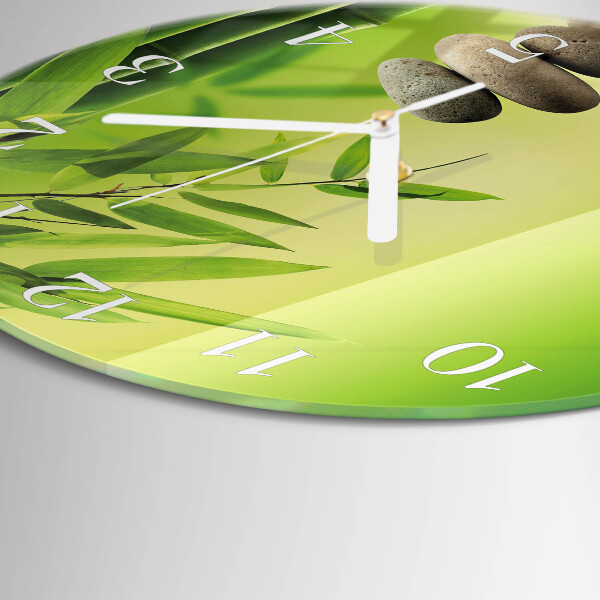 Glas wanduhr Steine