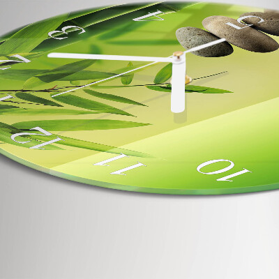 Glas wanduhr Steine
