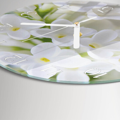 Glas wanduhr Blumen