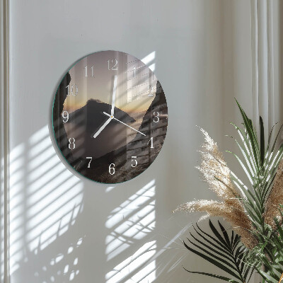 Glas wanduhr Ozeanberg