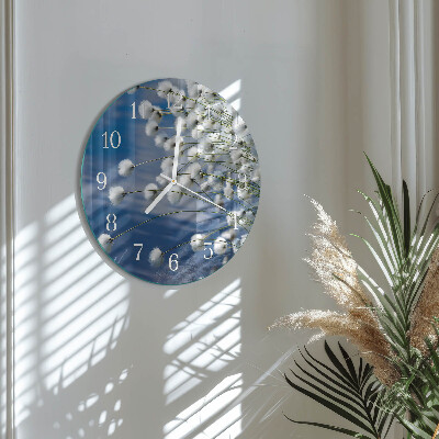 Glas wanduhr Baumwolle