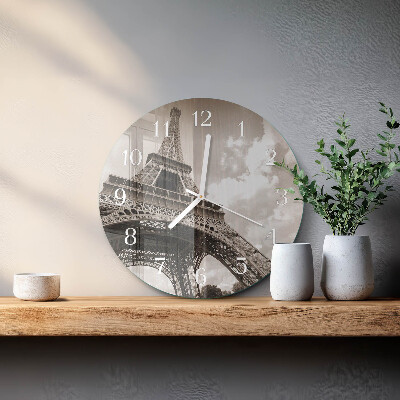 Glas wanduhr Paris