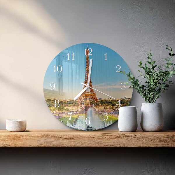 Glas wanduhr Paris