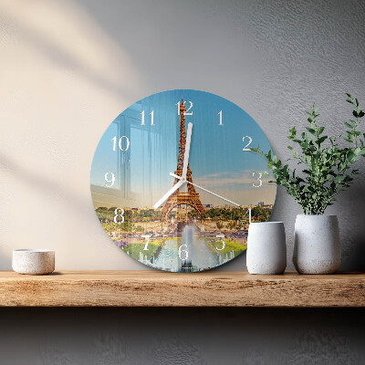 Glas wanduhr Paris