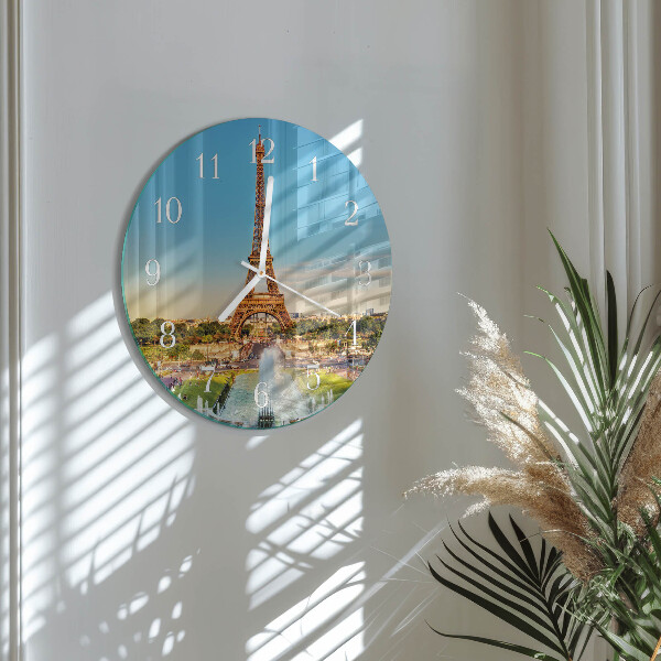 Glas wanduhr Paris