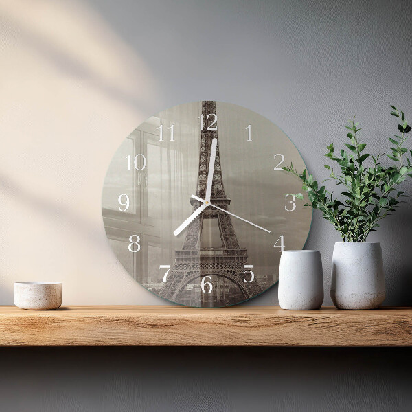 Glas wanduhr Eiffelturm