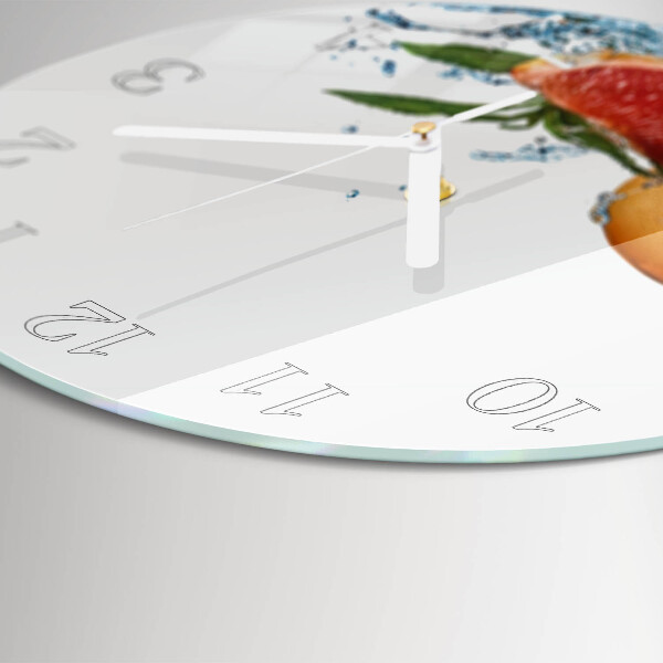 Glas wanduhr Grapefruit