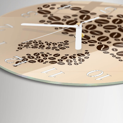 Glas wanduhr Kaffee