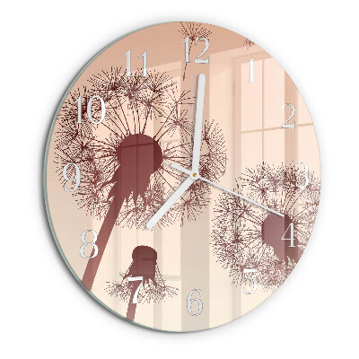 Glas wanduhr Löwenzahn