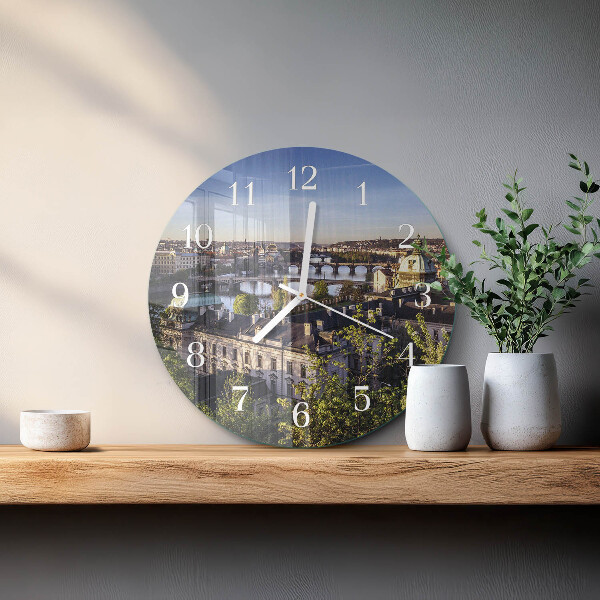 Glas wanduhr Prag