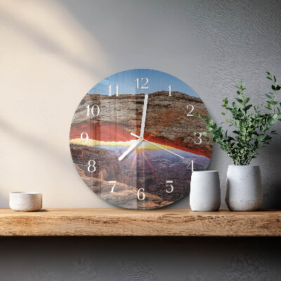 Glas wanduhr Grand Canyon