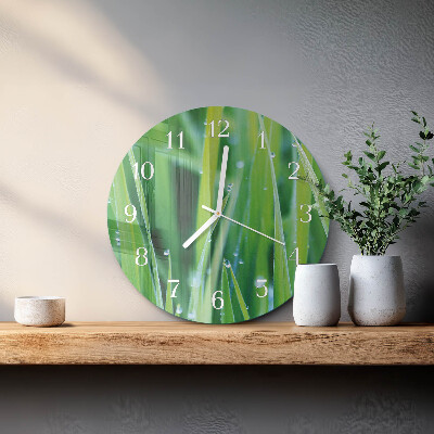 Glas wanduhr Gras