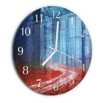 Glas wanduhr Waldweg