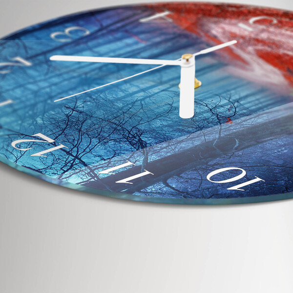 Glas wanduhr Waldweg