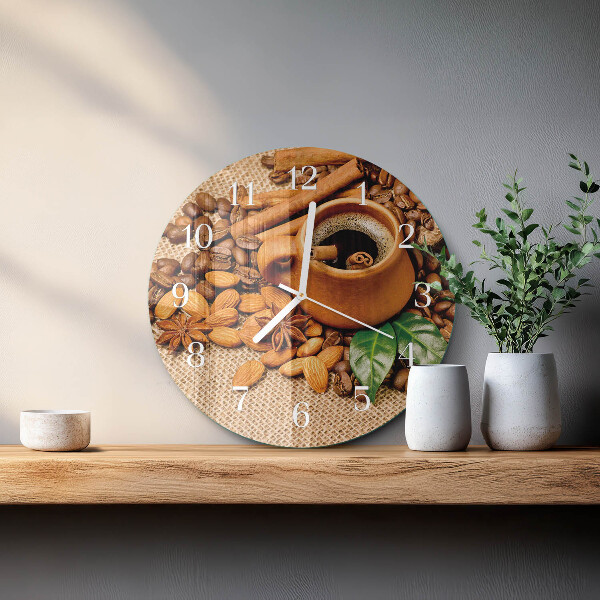 Glas wanduhr Zimtmandeln