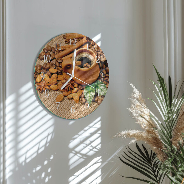Glas wanduhr Zimtmandeln