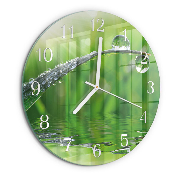 Glas wanduhr Tautropfen