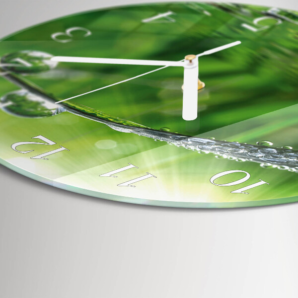 Glas wanduhr Tautropfen
