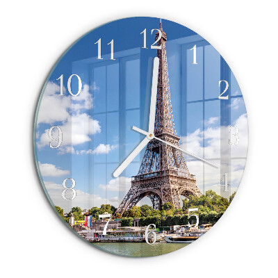 Glas wanduhr Eiffelturm