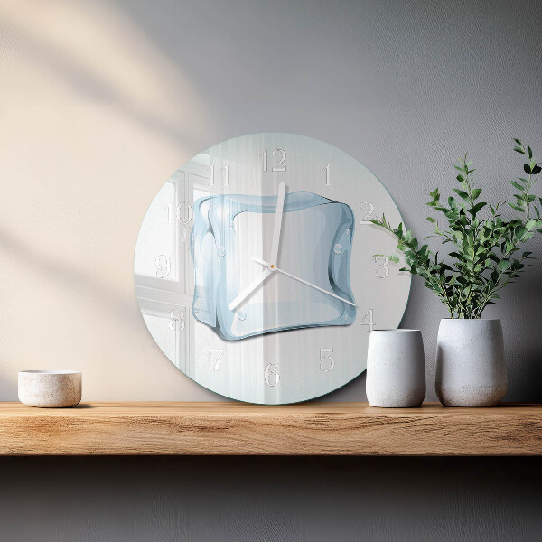 Glas wanduhr Eis
