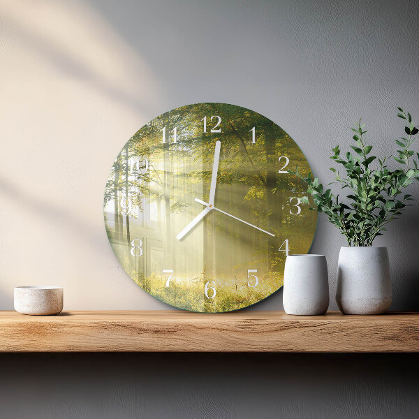 Glas wanduhr Wald