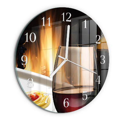 Glas wanduhr Spaghetti