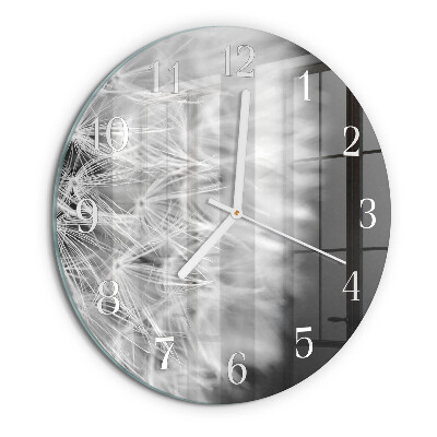 Glas wanduhr Löwenzahn
