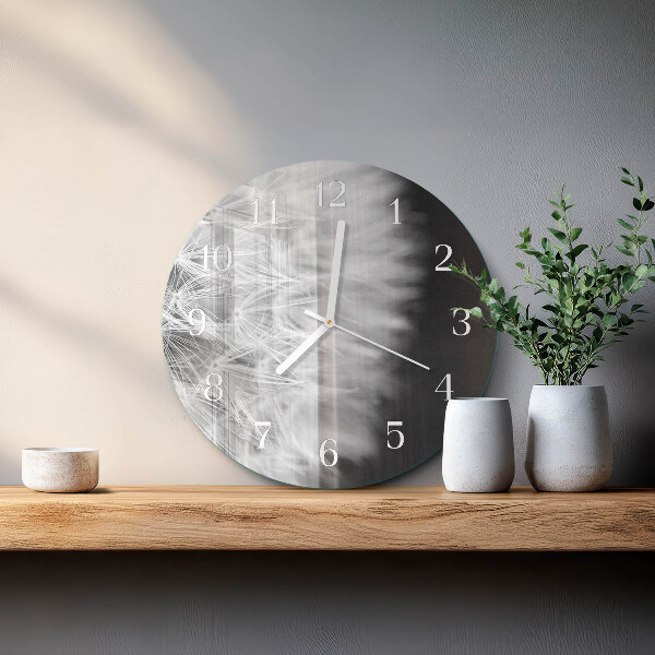 Glas wanduhr Löwenzahn