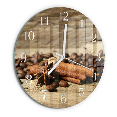 Glas wanduhr Anis-Zimt