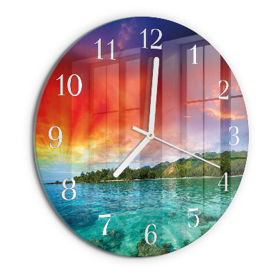 Glas wanduhr Landschaft