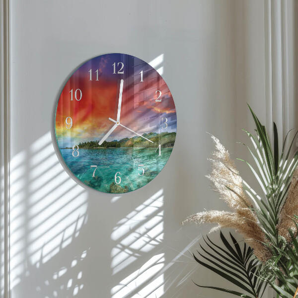 Glas wanduhr Landschaft