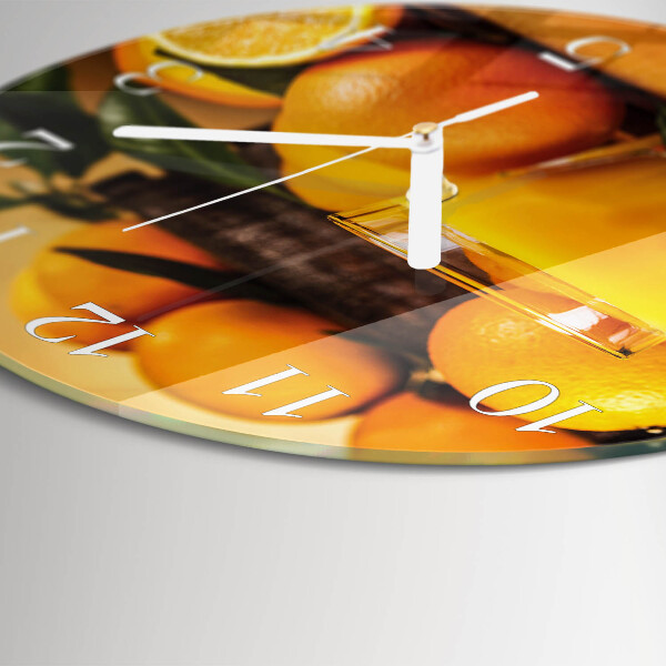 Glas wanduhr Orangen