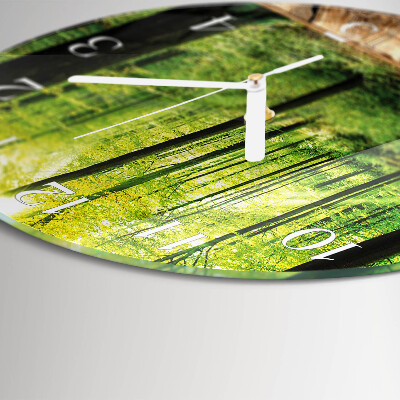 Glas wanduhr Wald