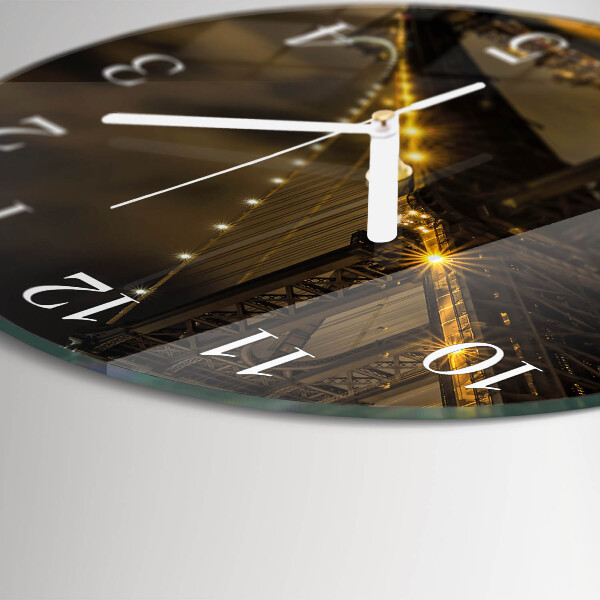 Glas wanduhr Die Nacht der Brücke