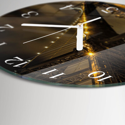 Glas wanduhr Die Nacht der Brücke