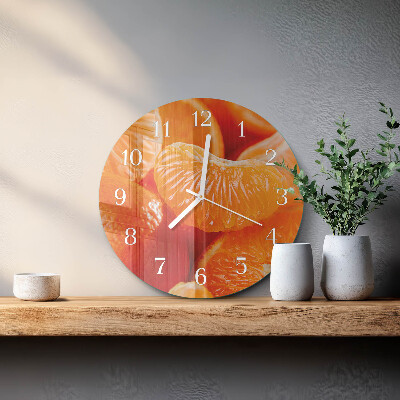 Glas wanduhr Mandarinen