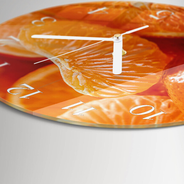 Glas wanduhr Mandarinen