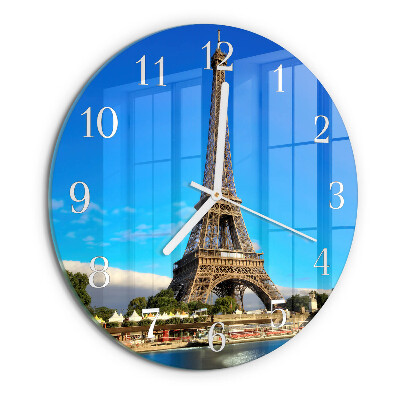 Glas wanduhr Eiffelturm Paris