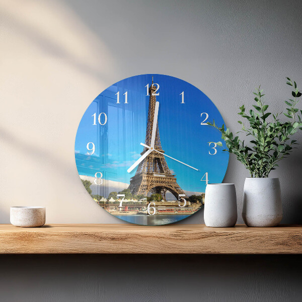 Glas wanduhr Eiffelturm Paris