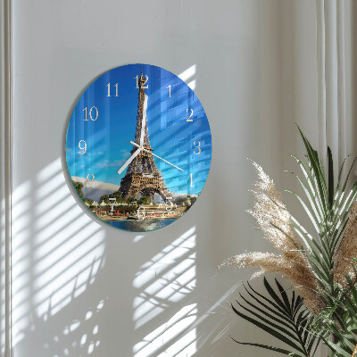 Glas wanduhr Eiffelturm Paris