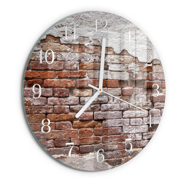 Glas wanduhr Ziegel