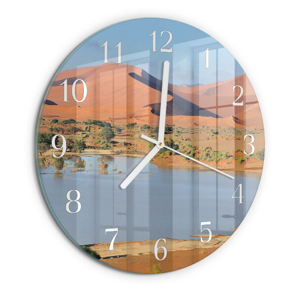 Glas wanduhr Wüste