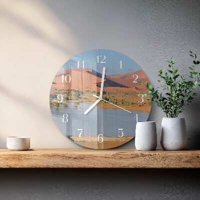 Glas wanduhr Wüste