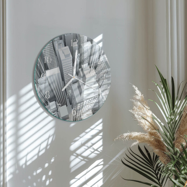 Glas wanduhr Gebäude