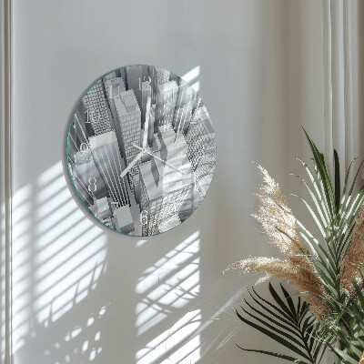 Glas wanduhr Gebäude