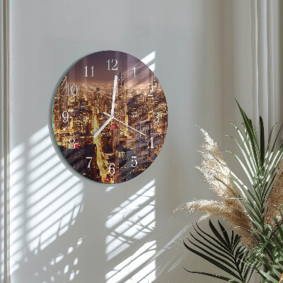 Glas wanduhr Horizont