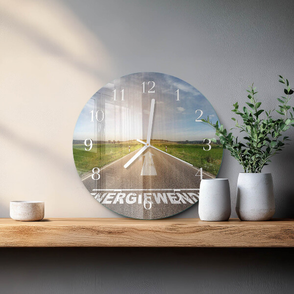 Glas wanduhr Pfadfeld