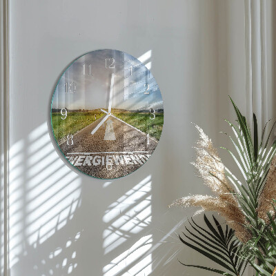 Glas wanduhr Pfadfeld